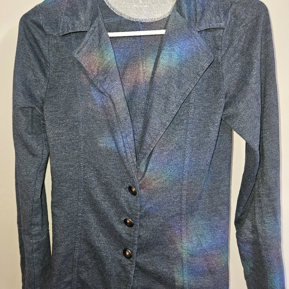 Blue button Up sweater